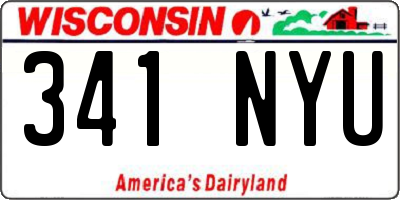 WI license plate 341NYU