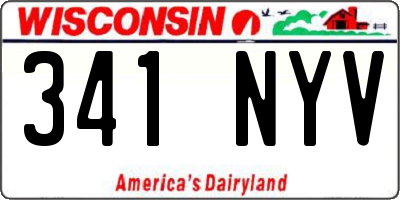 WI license plate 341NYV