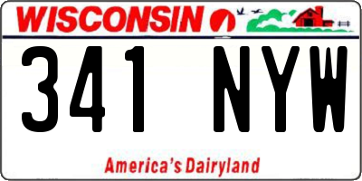 WI license plate 341NYW