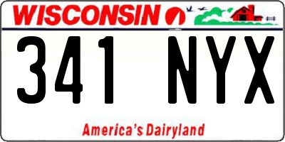 WI license plate 341NYX