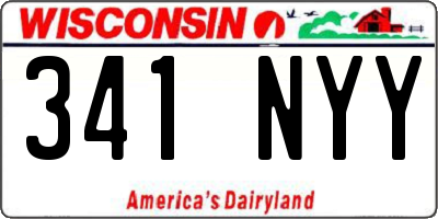 WI license plate 341NYY