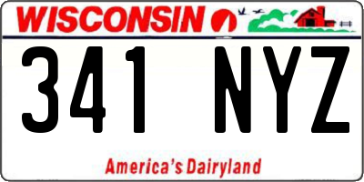 WI license plate 341NYZ