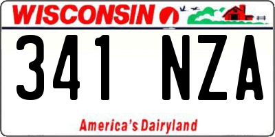 WI license plate 341NZA