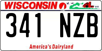 WI license plate 341NZB