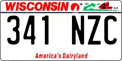 WI license plate 341NZC