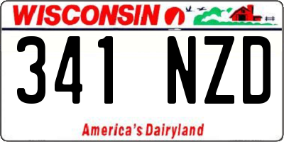 WI license plate 341NZD