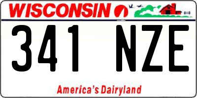 WI license plate 341NZE