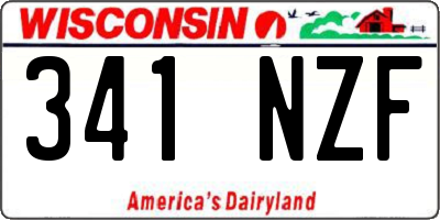 WI license plate 341NZF