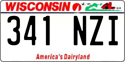 WI license plate 341NZI