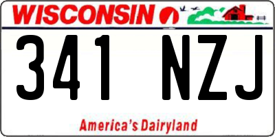 WI license plate 341NZJ