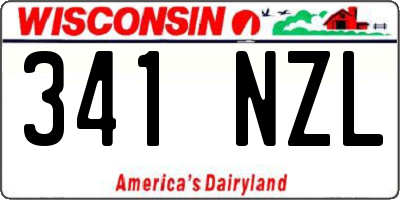 WI license plate 341NZL