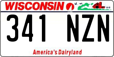 WI license plate 341NZN