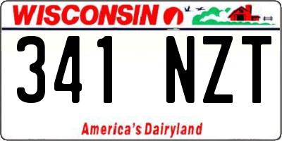 WI license plate 341NZT