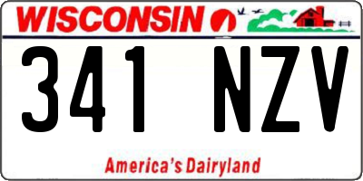 WI license plate 341NZV