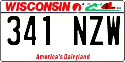 WI license plate 341NZW