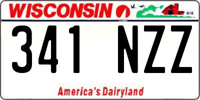 WI license plate 341NZZ