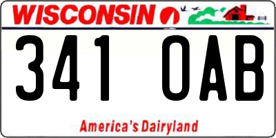 WI license plate 341OAB