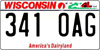 WI license plate 341OAG