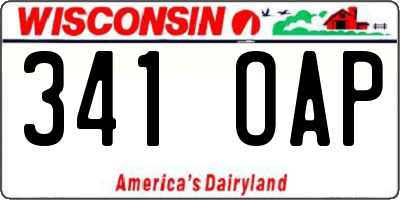 WI license plate 341OAP