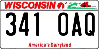 WI license plate 341OAQ