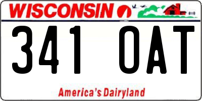 WI license plate 341OAT