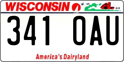 WI license plate 341OAU