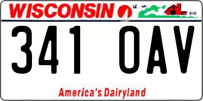 WI license plate 341OAV