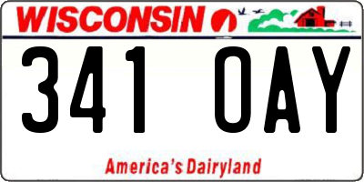 WI license plate 341OAY