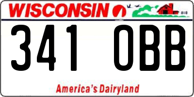WI license plate 341OBB