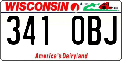 WI license plate 341OBJ