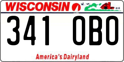 WI license plate 341OBO