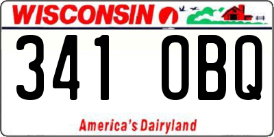 WI license plate 341OBQ