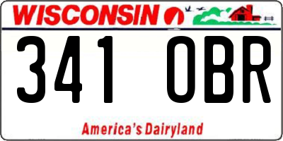 WI license plate 341OBR