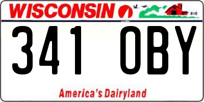 WI license plate 341OBY