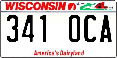 WI license plate 341OCA