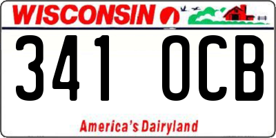 WI license plate 341OCB