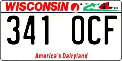 WI license plate 341OCF