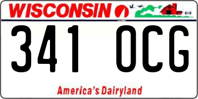 WI license plate 341OCG