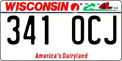 WI license plate 341OCJ