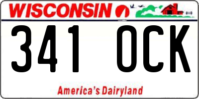 WI license plate 341OCK