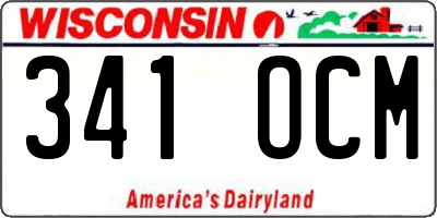 WI license plate 341OCM
