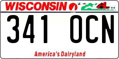 WI license plate 341OCN