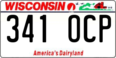 WI license plate 341OCP