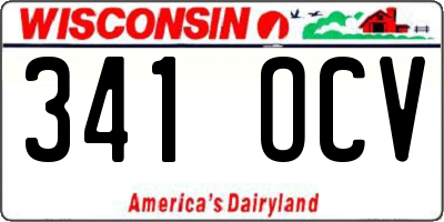 WI license plate 341OCV