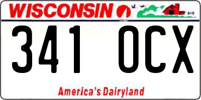 WI license plate 341OCX