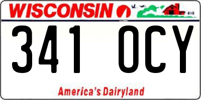 WI license plate 341OCY
