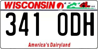 WI license plate 341ODH