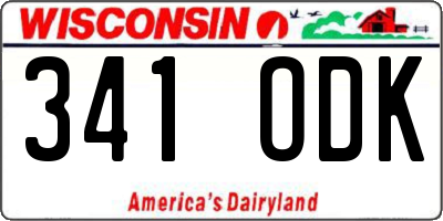 WI license plate 341ODK