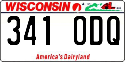 WI license plate 341ODQ