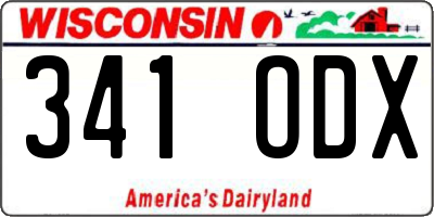 WI license plate 341ODX